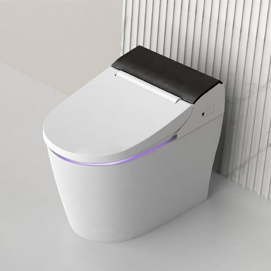 Smart One-Piece Toilet – Heated Seat, Auto Dual Flush 🚽